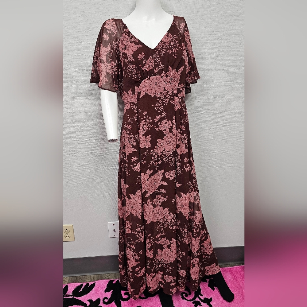 Flutter sleeve Maxi Dress